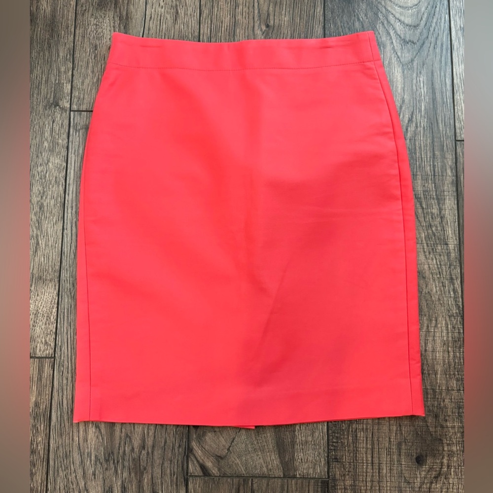 Women’s J.Crew No. 2 pencil skirt bright coral size 6